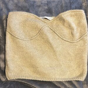 Zara Women's Off-the-Shoulder Cream Sweater